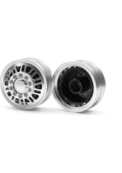 2 Adet 85MM Sert Kauçuk Lastikler Metal Tekerlek 1/14 Tamiya Rc Traktör Kamyon Man King Hauler Actros Scanıa Yükseltme Parçaları (Yurt Dışından)