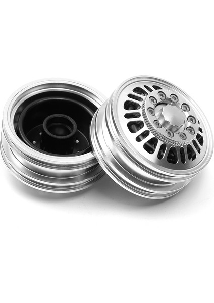 2 Adet 85MM Sert Kauçuk Lastikler Metal Tekerlek 1/14 Tamiya Rc Traktör Kamyon Man King Hauler Actros Scanıa Yükseltme Parçaları (Yurt Dışından)