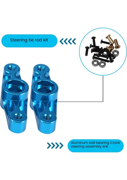 Alüminyum Bilyalı Rulman Krank Direksiyon Montaj Bağlantı Seti Tamiya TT02 Tt-02 TT-02D 1/10 Rc Drift Araba Parçaları,1 (Yurt Dışından)