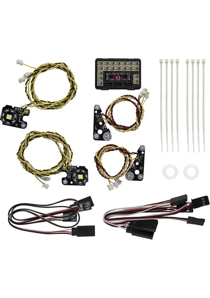 Trx4 Rc Araba Ön Arka LED Işıkları + Ic Lamba Grubu Far Kiti Için 1/10 Rc Paletli Traxxas Trx-4 Defender (Yurt Dışından)