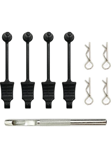Kauçuk Gövde Klipsi Tutucu Kabuk Sabit Toka Kilidi Kabuk Deliği Açıcı ile Arrma Traxxas Hsp Hpı 1/7 1/8 1/10 Rc Araba (Yurt Dışından)