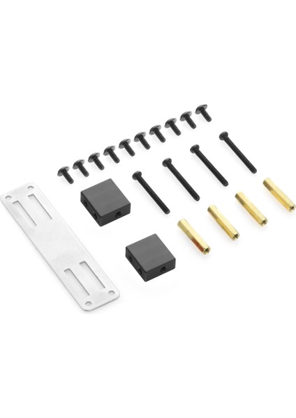 Metal Servo Sabit Montaj Braketi Kiti Mn D90 D91 D99S MN99S 1/12 Rc Kamyon Araba Yükseltme Parçaları Aksesuarları, Siyah (Yurt Dışından)