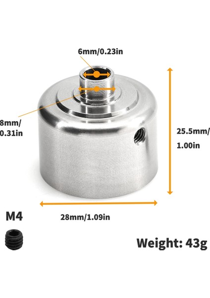 Paslanmaz Çelik Metal Diferansiyel Kasa Diferansiyel Kasa Konut RZ013 Tekno MT410 ET48.3 SCT410.3 Rc Araba Yükseltme Parçaları (Yurt Dışından)