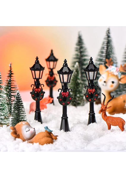 Noel Mini Sokak Lambası Modelleri Minyatür Sokak Lambaları Dekoratif Dollhouse Sokak Lambası Noel Küçük Sokak Lambaları (Yurt Dışından) fırsatları