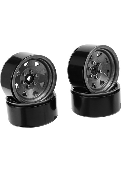 4 Adet Metal Beadlock 1.9 Jant Tekerlek Göbeği Üçgen Delik 1/10 Rc Paletli Araba Traxxas Trx4 D90 Eksenel SCX10, Gri (Yurt Dışından)