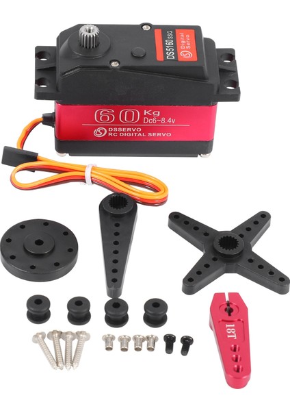 Yüksek Tork Su Geçirmez 60KG 180° DS5160 Metal Dişli Dijital Servo Rc Robot Araba Için 1/6 Eksenel Scx6 1/5 Redcat Hpı Baja (Yurt Dışından)