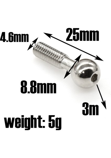 3 Adet Metal Süspansiyon Kolu Top Başlı Vidalar FZ74 97029 Kyosho FW06 Sss Rrr Rc Araba Yedek Parça Aksesuarları (Yurt Dışından)