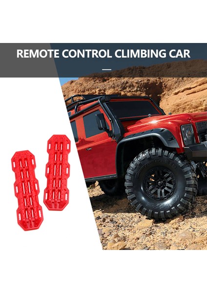2 Adet Plastik Kum Merdiveni Kurtarma Rampaları Kurulu 1:10 Rc Paletli Eksenel SCX10 Tamiya CC01 Trx-4 D90 Mst Cfx, Kırmızı (Yurt Dışından)