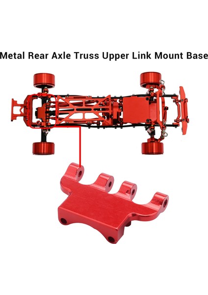 Metal Arka Aks Kafes Üst Bağlantı Sabitleme Kaidesi Eksenel SCX24 90081 C10 1/24 Rc Paletli Araba Yükseltme Parçaları Aksesuarları,1 (Yurt Dışından)