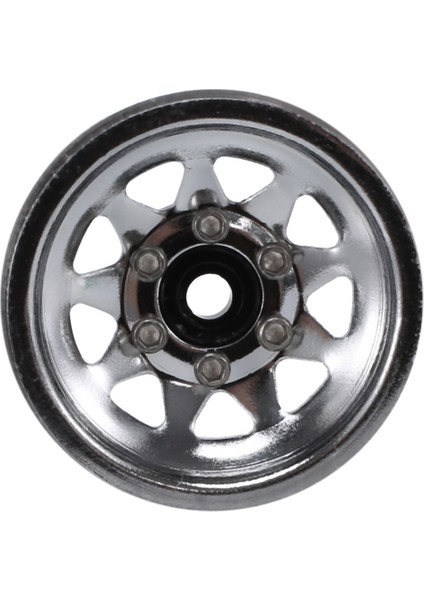 Çelik 1.0 Beadlock Jant Tekerlek Hub 1/24 Rc Paletli Araba Eksenel SCX24 Sürgü C10 Jeep Gladyatör Bronco, Gümüş (Yurt Dışından)