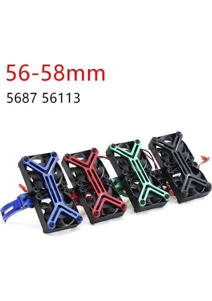 5687 56113 Motor Isı Emici Çift Soğutma Fanı Soğutucu 56-58MM 1/5 Traxxas Xmaxx Xrt Arrma Kraton Yükseltme Parçaları, Yeşil (Yurt Dışından)