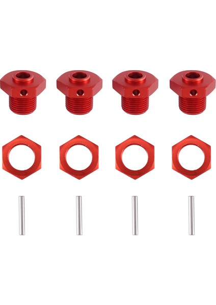 Metal 17MM Tekerlek Altıgen Hub Adaptörü Somun ile Arrma 1/7 Ihlal Sınırsız Felony 1/8 Typhon Rc Araba Parçaları, Kırmızı (Yurt Dışından)