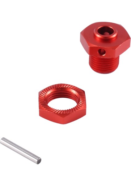 Metal 17MM Tekerlek Altıgen Hub Adaptörü Somun ile Arrma 1/7 Ihlal Sınırsız Felony 1/8 Typhon Rc Araba Parçaları, Kırmızı (Yurt Dışından)