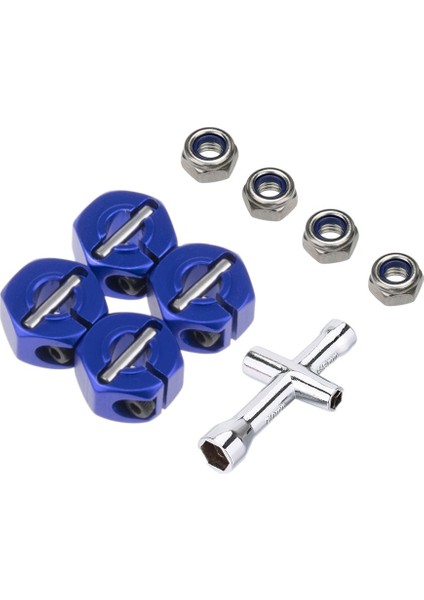 Metal 12MM Altıgen Tekerlek Göbek Adaptörü M4 Flanşlı Kilit Somunu Çapraz Anahtarı Traxxas 1/10 Slash 4x4 Vxl 2WD Rustler Rc Araba (Yurt Dışından)