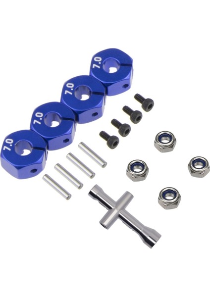 Metal 12MM Altıgen Tekerlek Göbek Adaptörü M4 Flanşlı Kilit Somunu Çapraz Anahtarı Traxxas 1/10 Slash 4x4 Vxl 2WD Rustler Rc Araba (Yurt Dışından)