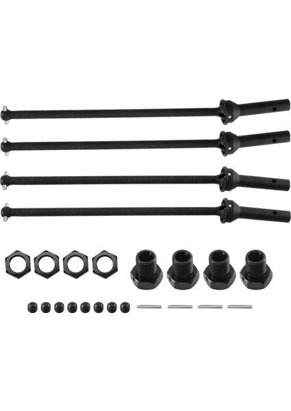 4 Adet Metal Ön ve Arkadan Çekişli Motosiklet Mili Cvd Genişletilmiş Tekerlek Altıgen ile 1/10 Arrma Kraton Outcast Yükseltme Parçaları, Siyah (Yurt Dışından)