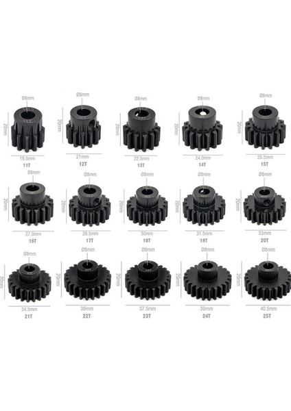 1 Adet Motor Dişli M1.5 8mm 19T Pinyon Motor Dişlisi Için 1/5 1/6 Rc Araba Rc 55 56 Serisi Motor Fırçasız Motor (Yurt Dışından)