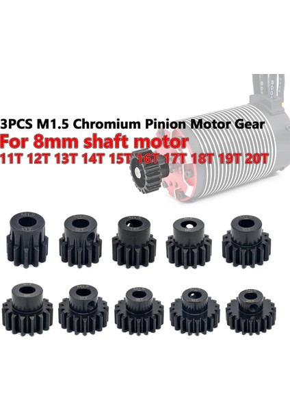 1 Adet Motor Dişli M1.5 8mm 19T Pinyon Motor Dişlisi Için 1/5 1/6 Rc Araba Rc 55 56 Serisi Motor Fırçasız Motor (Yurt Dışından)