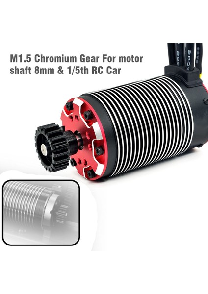 1 Adet Motor Dişli M1.5 8mm 19T Pinyon Motor Dişlisi Için 1/5 1/6 Rc Araba Rc 55 56 Serisi Motor Fırçasız Motor (Yurt Dışından)