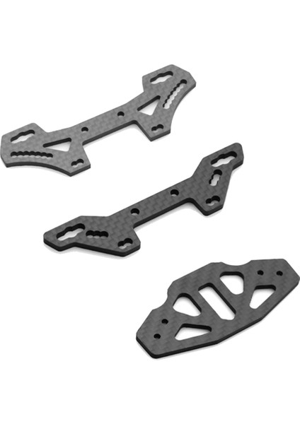 Karbon Fiber Ön/arka Şok Kulesi Plakası ve Ön Tampon Destek Plakası Fortamiya TT02 Tt-02 1/10 Rc Araba Yükseltme Parçaları (Yurt Dışından)