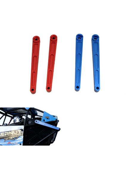 2 Adet Metal Rc Araba Kabuk Destek Çubuğu Losi Lasernut U4 4WD 1/10 Rc Araba Yükseltme Parçaları Aksesuarları, Mavi (Yurt Dışından)