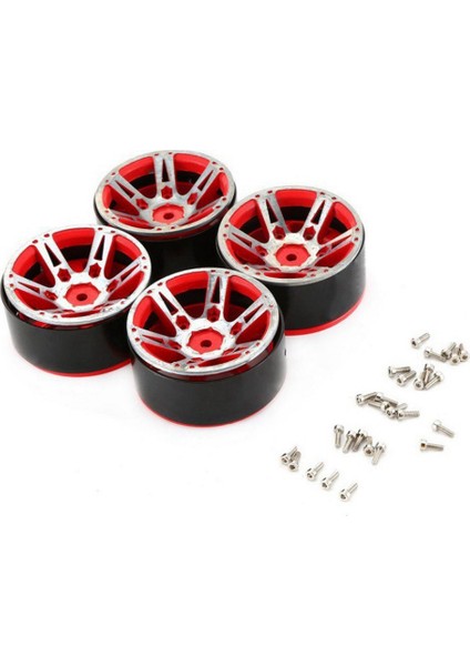 4 Adet Trx4 Eksenel SCX10 90046 D90 Tırmanma Arabayı Simüle Eder 1.9 Inç Ağırlıklı Metal Lastik Kilidi Tekerlek Göbeği, Kırmızı (Yurt Dışından)