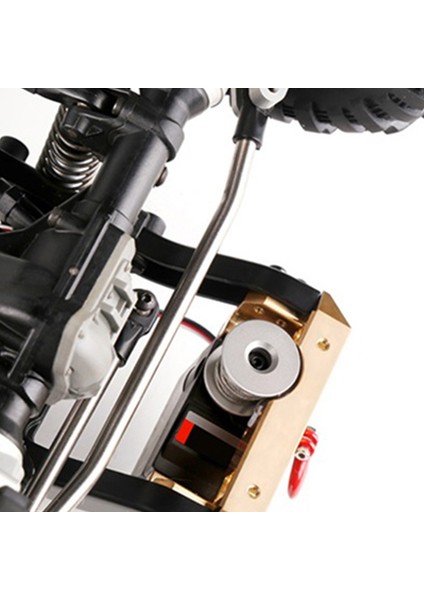 Trx4 Cnc Pirinç Ön Tampon Servo Dağı ve 25 T Direksiyon Dişlisi Servo Vinç Tekerlek 1/10 Rc Paletli Traxxas A (Yurt Dışından)