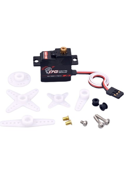 17G 3.5 kg Metal Dişli Dijital Servo ve Metal Servo Kol S0017M Wpl C14 C24 Mn D90 MN99S Rc Araba Yükseltme Parçaları,1 (Yurt Dışından)