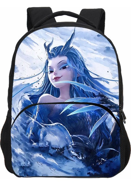 Yeni Nezha 2 Baskılı Omuz Çantası Ilkokul ve Ortaokul Öğrencileri 40CM Okul Çantası (Yurt Dışından)