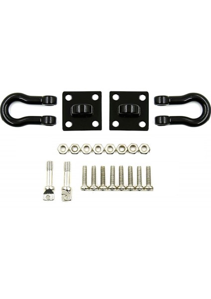 2 Adet Römork Çekme Tokası Çekme Kancaları Metal Tırmanma Römork Prangaları 1/10 Rc Araba Kamyon Tırmanma Araba (Siyah) (Yurt Dışından) modelleri