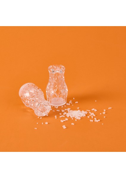 Kristal 2'li Tuzluk - Şeffaf - 13 cm