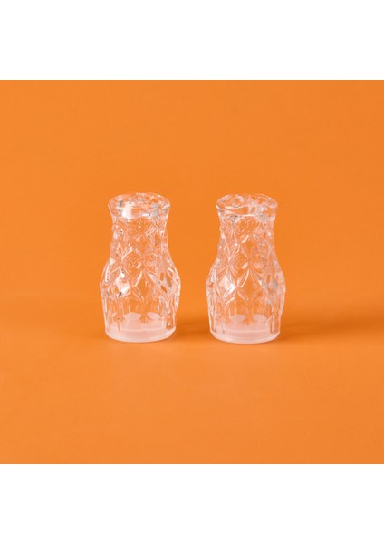 Kristal 2'li Tuzluk - Şeffaf - 13 cm