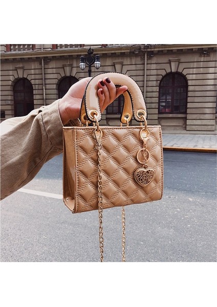 Kadınlar Için Moda Küçük Kare Çanta Crossbody Çanta Eşkenar Dörtgen Omuz Çantası (Yurt Dışından) fiyatları