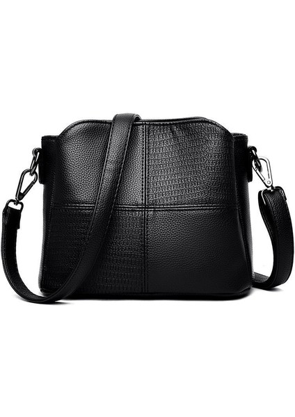 Crossbody Çanta Yumuşak Deri Retro Kadın Çantası Omuz Çantası (Yurt Dışından)