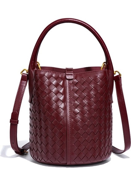 El Yapımı Dokuma Çanta Kova Çanta Kadın Rahat Omuz Crossbody Çanta (Yurt Dışından)