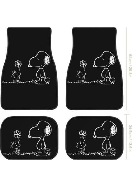 Araba Vintage Ayak Paspasları Halı Kirlenmeye Dalı Paspaslar 4'lü Set (Yurt Dışından)