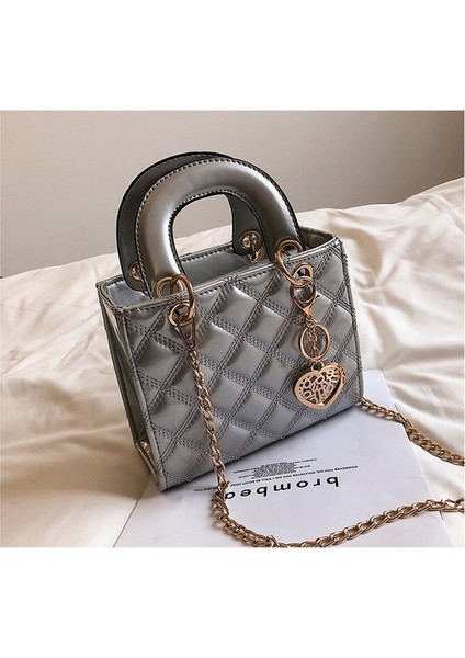 Kadınlar Için Moda Küçük Kare Çanta Crossbody Çanta Eşkenar Dörtgen Omuz Çantası (Yurt Dışından) modelleri