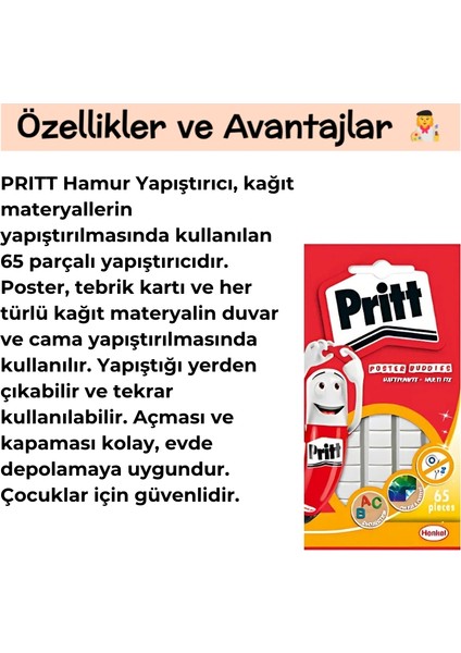 | Multifix Yapıştırıcı Hamur, 65 Parça, Poster ve Hafif Objeler Için, Beyaz fiyatları