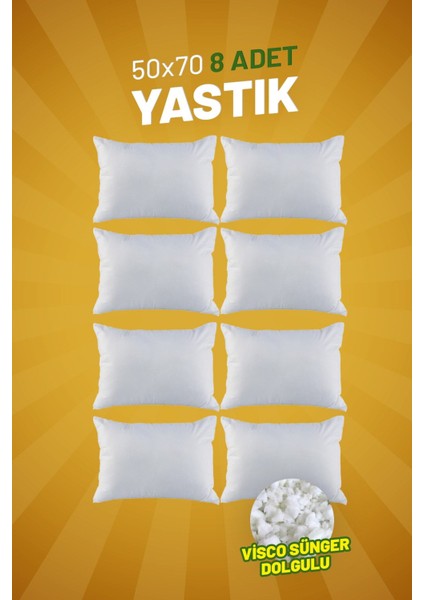 Visco Yastık Ortopedik Uyku Yastığı 1-2-4-6-8 Li Set