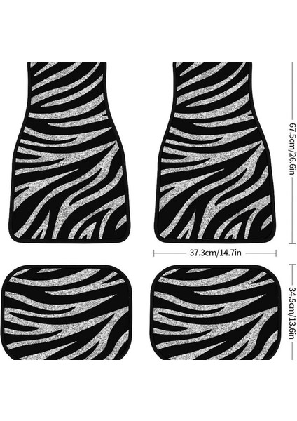 Araba Vintage Ayak Paspasları Halı Kirlenmeye Dayanıklı Paspaslar 4'lü Set (Yurt Dışından)