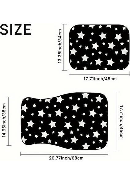 Araba Vintage Ayak Paspasları Halı Kirlenmeye Dayanıklı Paspaslar 4'lü Set (Yurt Dışından)