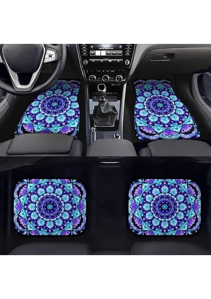 Araba Vintage Ayak Paspasları Halı Kirlenmeye Dayanıklı Paspaslar 4'lü Set (Yurt Dışından)