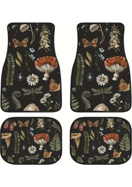 Araba Vintage Ayak Paspasları Halı Kirlenmeye Dayanıklı Paspaslar 4'lü Set (Yurt Dışından)