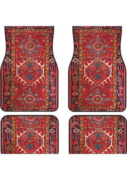 Araba Vintage Ayak Paspasları Halı Kirlenmeye Dayanıklı Paspaslar 4'lü Set (Yurt Dışından)