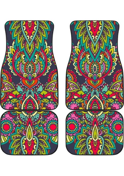 Araba Vintage Ayak Paspasları Halı Kirlenmeye Dalı Paspaslar 4'lü Set (Yurt Dışından)