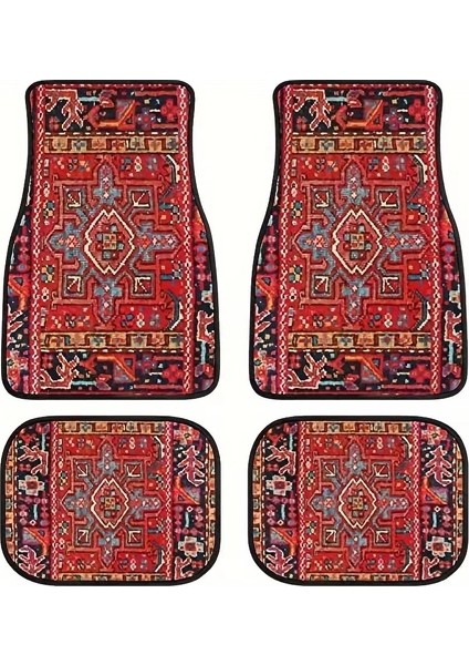 Araba Vintage Ayak Paspasları Halı Kirlenmeye Dalı Paspaslar 4'lü Set (Yurt Dışından)