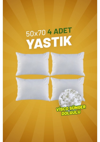 Visco Yastık Ortopedik Uyku Yastığı 1-2-4-6-8 Li Set