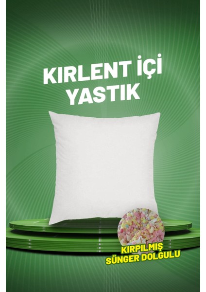 Kare Kırlent Iç Yastık | Kırpılmış Sünger Dolgulu | 43X43 cm