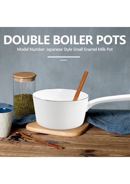 1.3l Japon Tarzı Beyaz Seramik Süt Tenceresi Mutfak Pişirme Tavası Pot Güveç Bebek Maması Tencere Uzun Saplı Bir Kişi Için (Yurt Dışından)