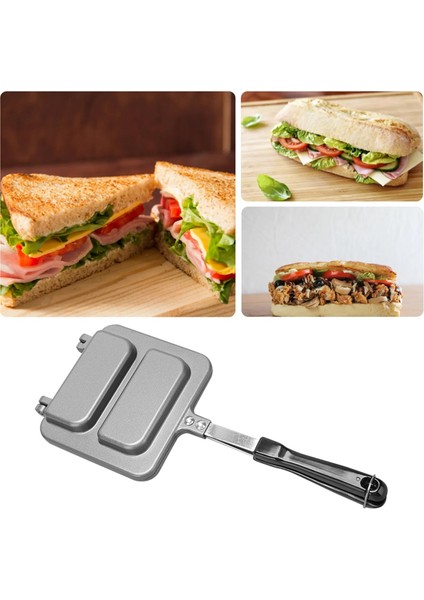 Çift Taraflı Sandviç Tava Kalıp Yapışmaz Kızartma Tavası Kahvaltı Gözleme Yapımcısı Ekmek Tost Ev Gaz Sobaları Için-A (Yurt Dışından) modelleri